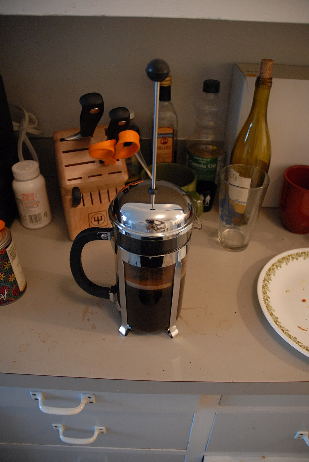 Stainless Steel French Press Coffee Maker, 34 oz
